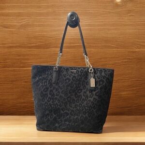 Vintage Pre Loved Coach Madison Chenille Ocelot Tote